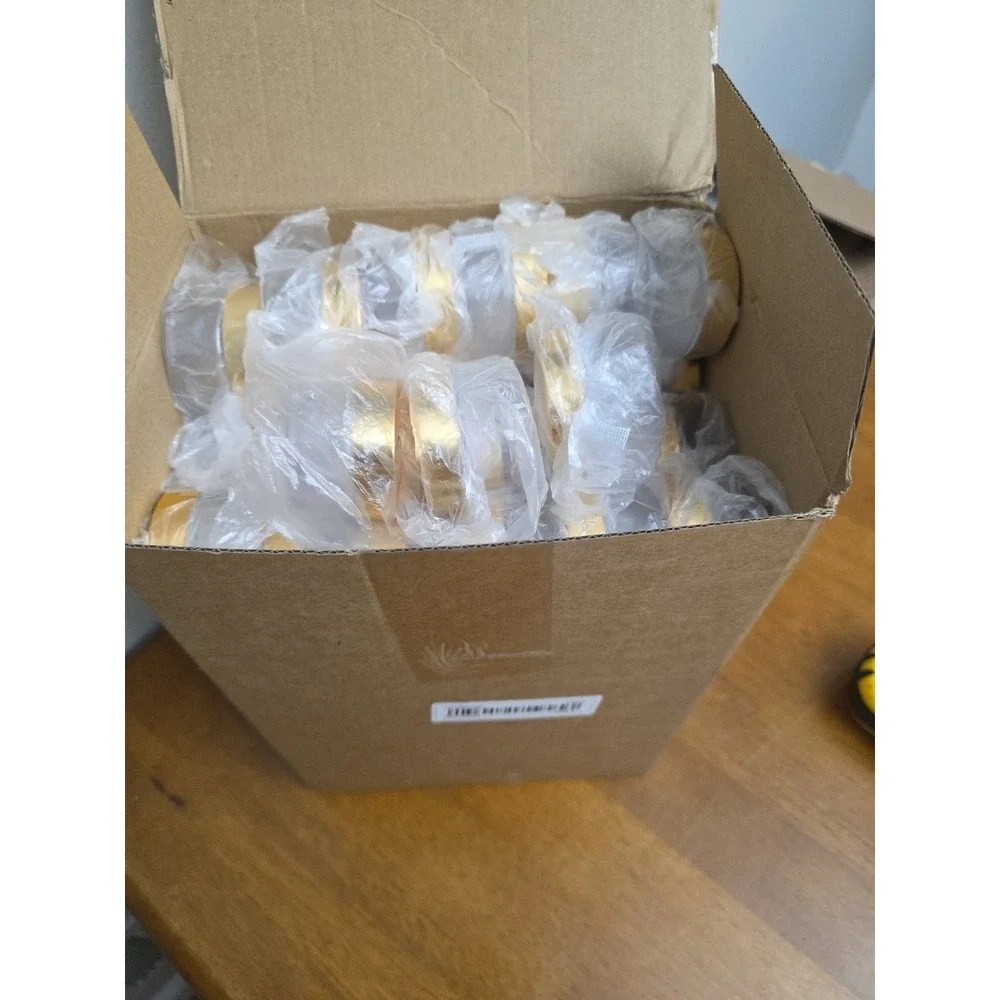 99 Satinior Plastc Jars Clear With Gold Lid 1oz Lot Lotions‎ Balms Soaps